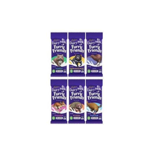 Cadbury Dairy Milk Furry Friends Chocolate Bar [1X RANDOMLY SELECTED DESIGN] (20g) - Australia