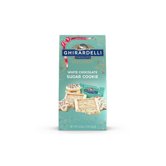 Ghirardelli Chocolate Squares Christmas White Chocolate Sugar Cookie (138g) - America