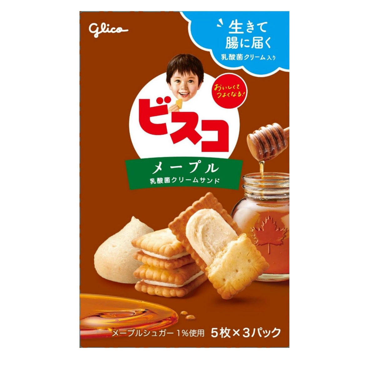 Glico Bisco Maple 81g -Japan