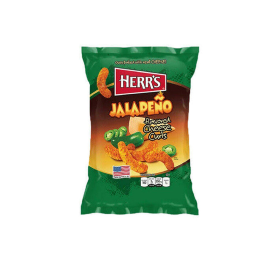 Herr’s Jalapeño Flavored Cheese Curls Small Bag (28g) - America