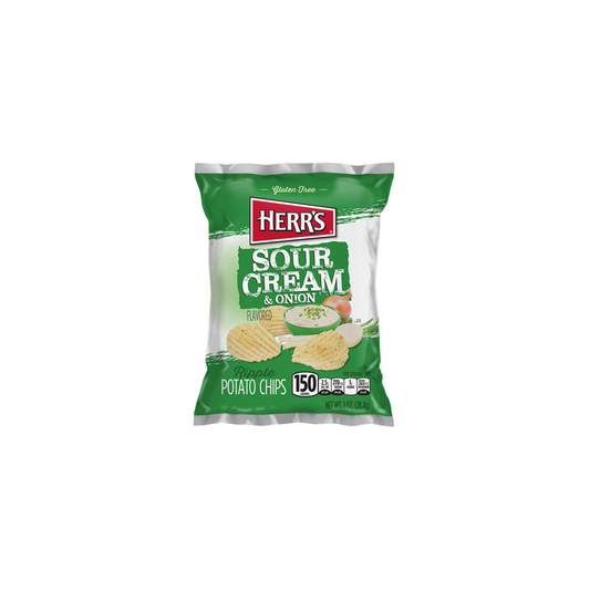 Herr’s Potato Chips Sour Cream & Onion (28g) - America