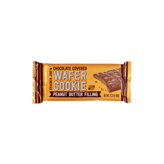 Trader Joes Chocolate Covered Wafer Cookie with Peanut Butter Filling (66g) - America