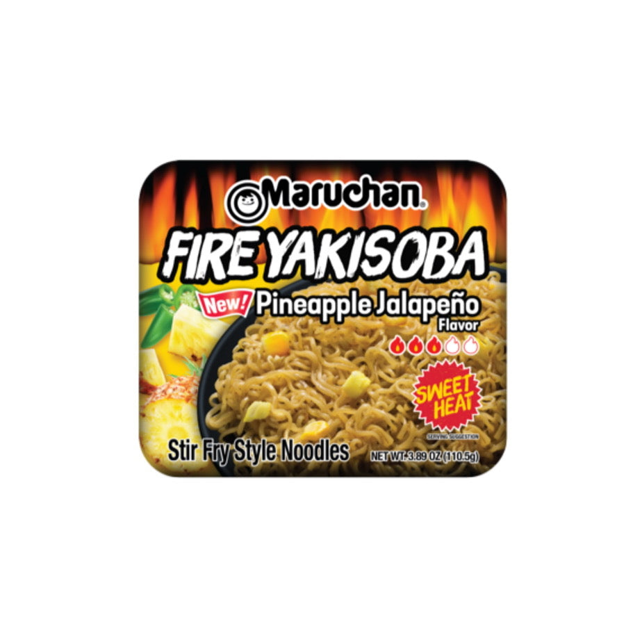 Maruchan Fire Yakisoba Pineapple Jalapeno Japanese Home Style Noodles (111.5g) - America