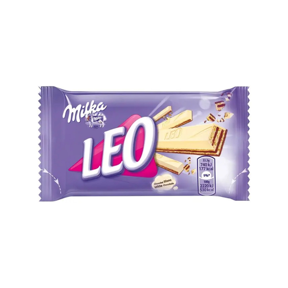 Milka Leo White Chocolate Bar (33g) - Belgium BEST BEFORE 13/11/24