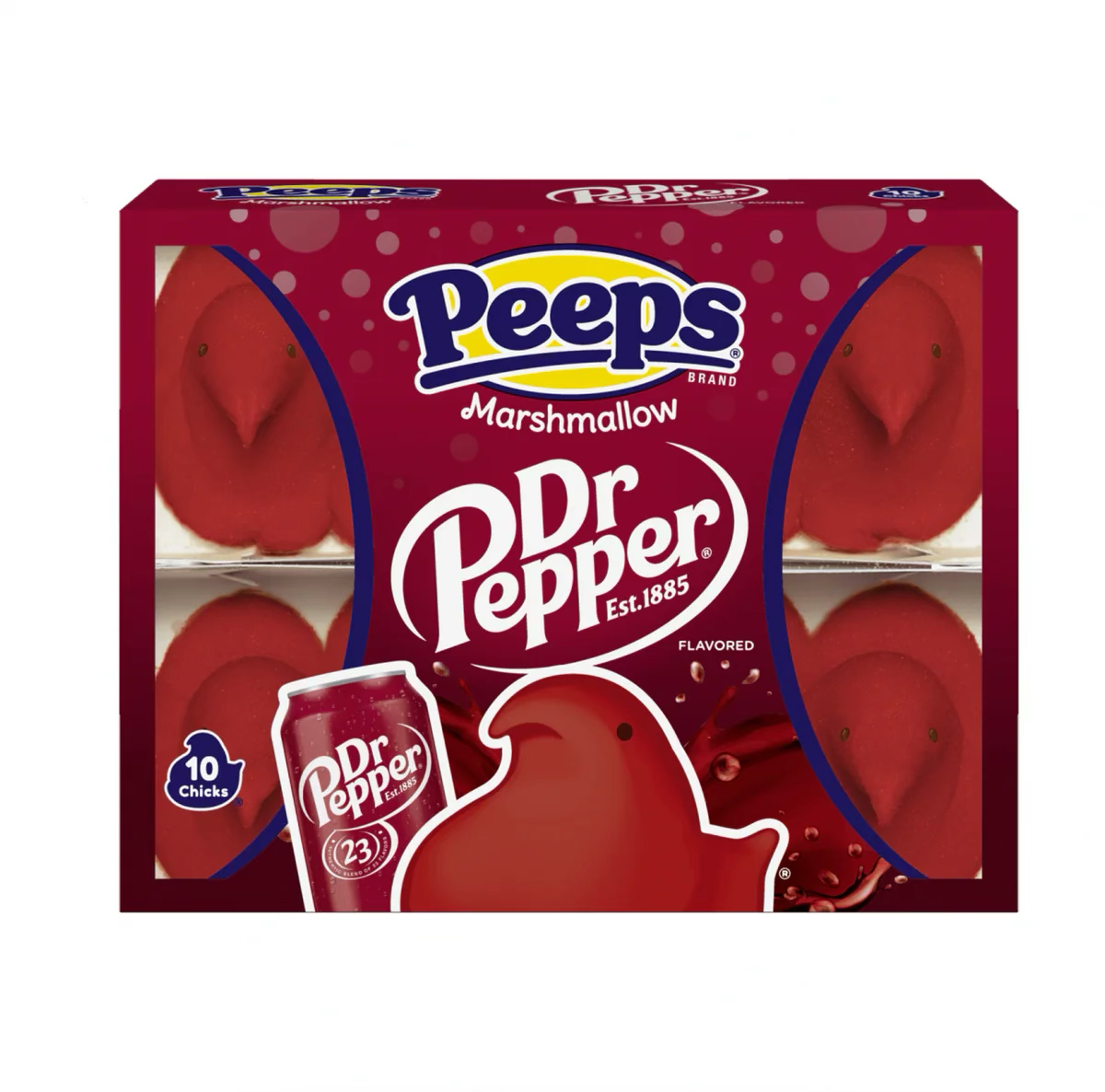 Peeps Dr Pepper Marshmallow Chicks 10pk 85g - America