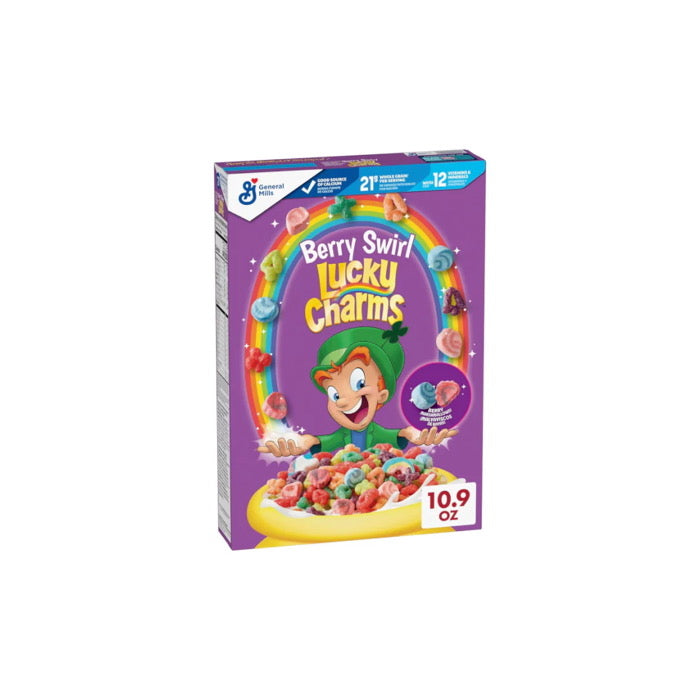 General Mills Berry Swirl Lucky Charms Cereal (309g) - America