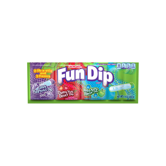 Lik-M-Aid Fun Dip 3 Flavor Candy (39g) - America