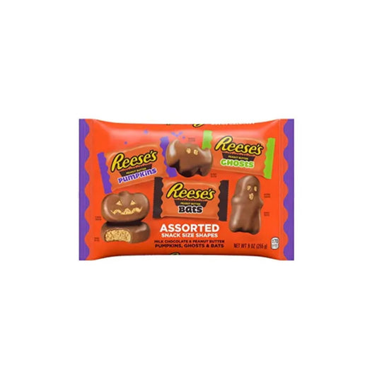 Reeses Milk Chocolate Peanut Butter Individually Wrapped Halloween Shapes Jumbo Bag (408g) - America
