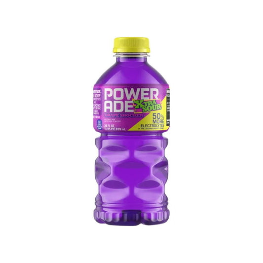 Powerade Xtra Sour Grape Shocker Sports Drink Bottle (591ml) - America