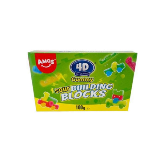 Amos 4D Gummy Blocks Sour Theatre Box (100g) - America