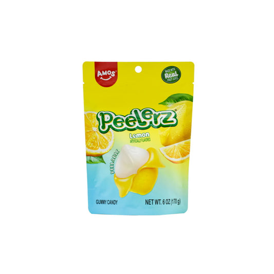 Amos Peelerz Gummy Lemon Peg Bag (170g) - America