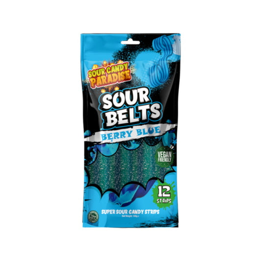 Sour Candy Paradise Sour Belts Berry Blue Zing (100g) - Turkey