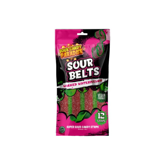 Sour Candy Paradise Sour Belts Wicked Watermelon Zing (100g) - Turkey