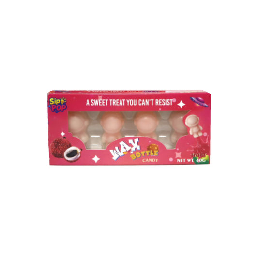 Sip n Pop Lychee Wax Candy Astronauts 4-Pack (40g) - China