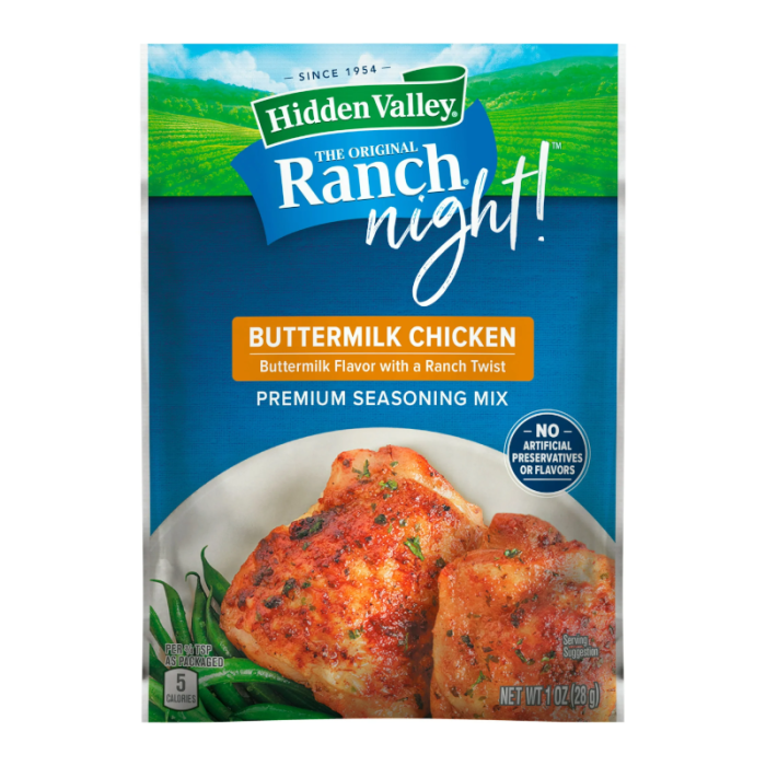 Hidden Valley Ranch Night! Buttermilk Chicken Seasoning Mix (28g) - America