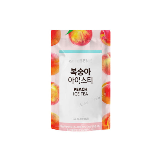 Caffe Bene Peach Ice Tea Pouch (190ml) - Korea