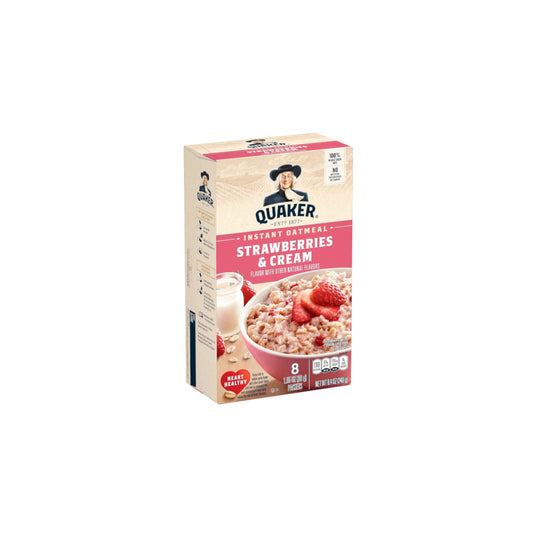 Quaker Instant Oatmeal Strawberries & Cream (240g) - America