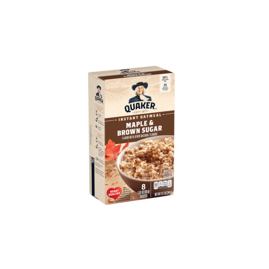 Quaker Instant Oatmeal Maple & Brown Sugar (344g) - America