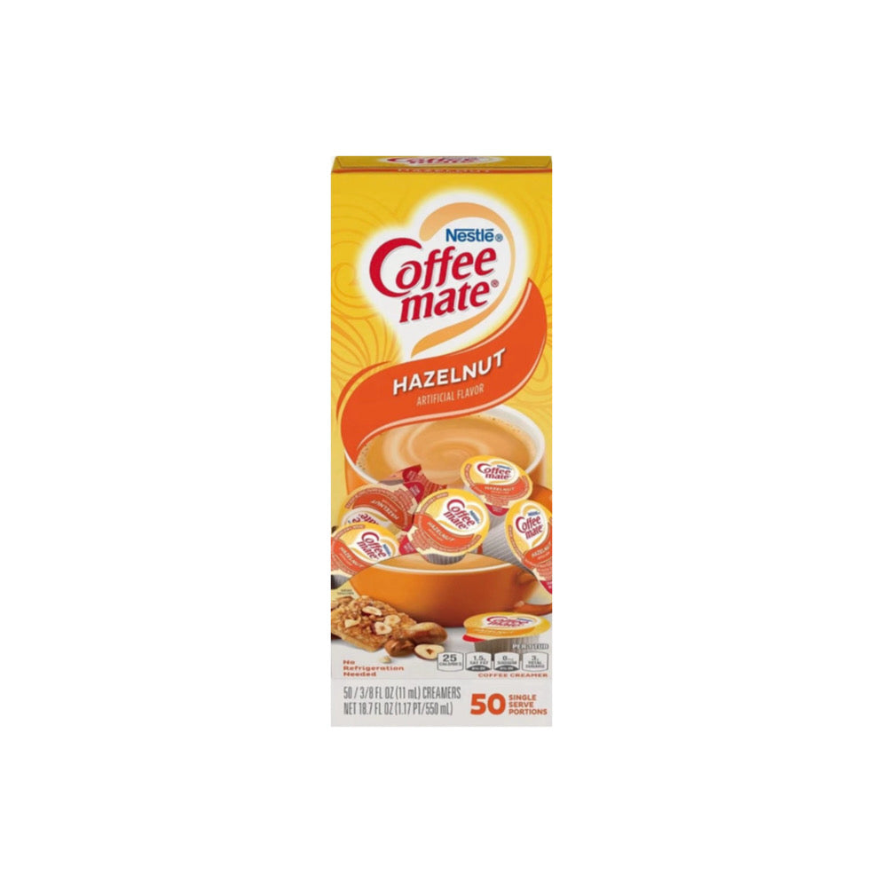 Coffee Mate Hazelnut Individual Liquid Creamer Pods 50-Pack (550ml) - America
