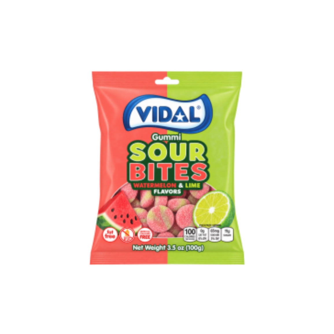 Vidal Sour Bites Watermelon & Lime (100g) - America
